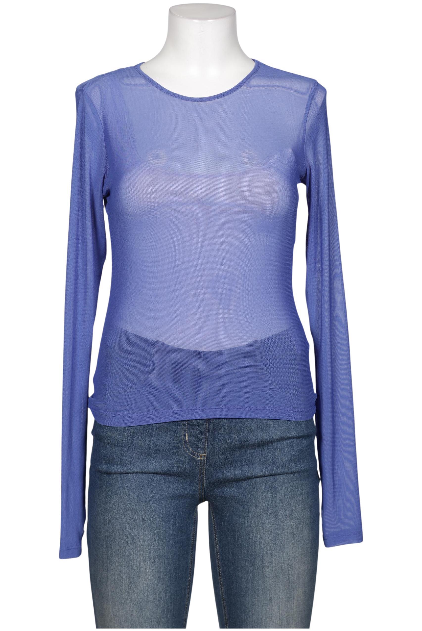 

Monki Damen Langarmshirt, blau, Gr. 38
