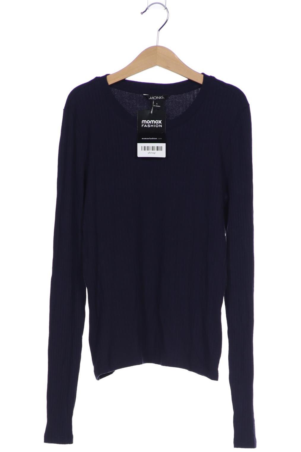 

Monki Damen Langarmshirt, marineblau, Gr. 36