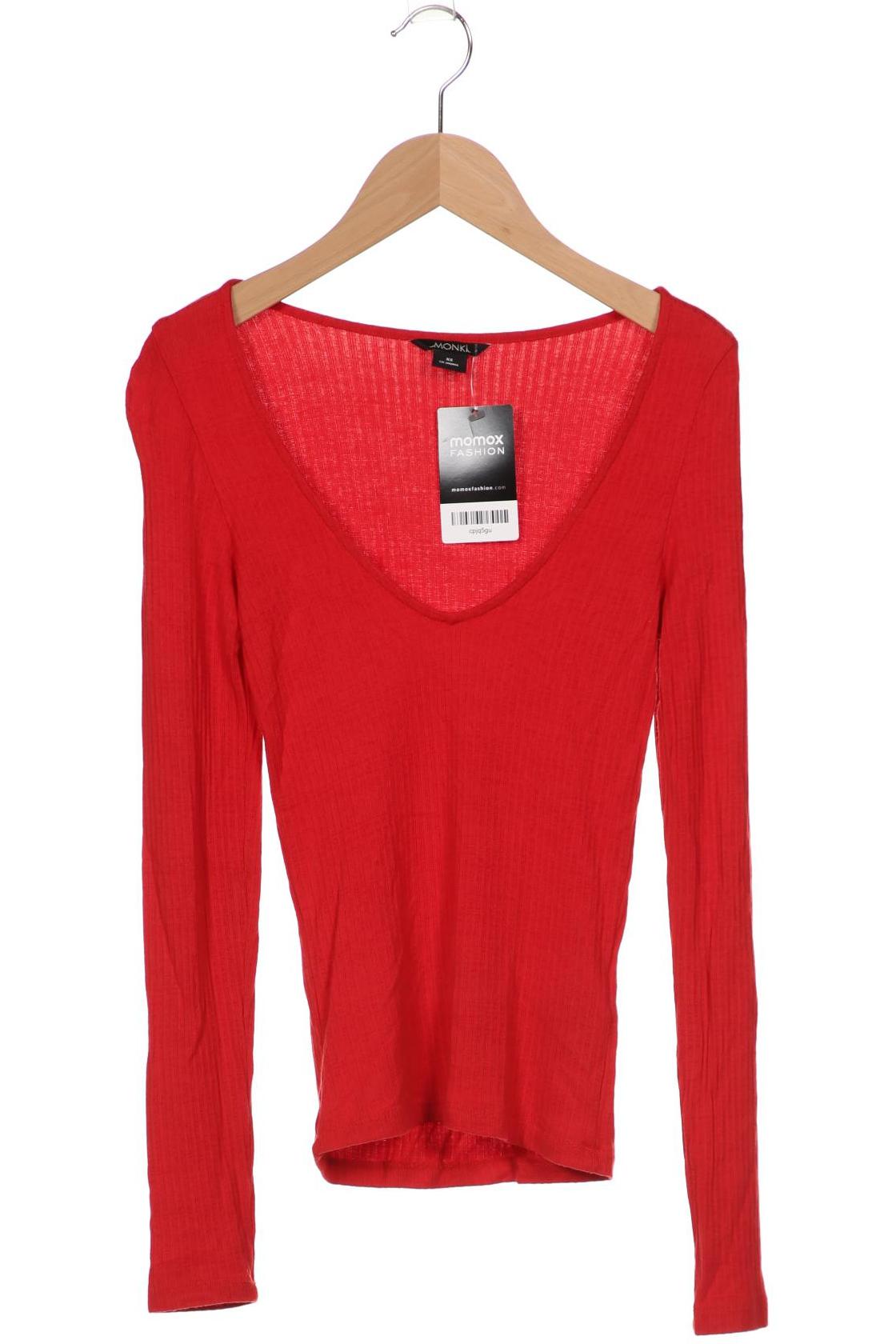 

Monki Damen Langarmshirt, rot, Gr. 34