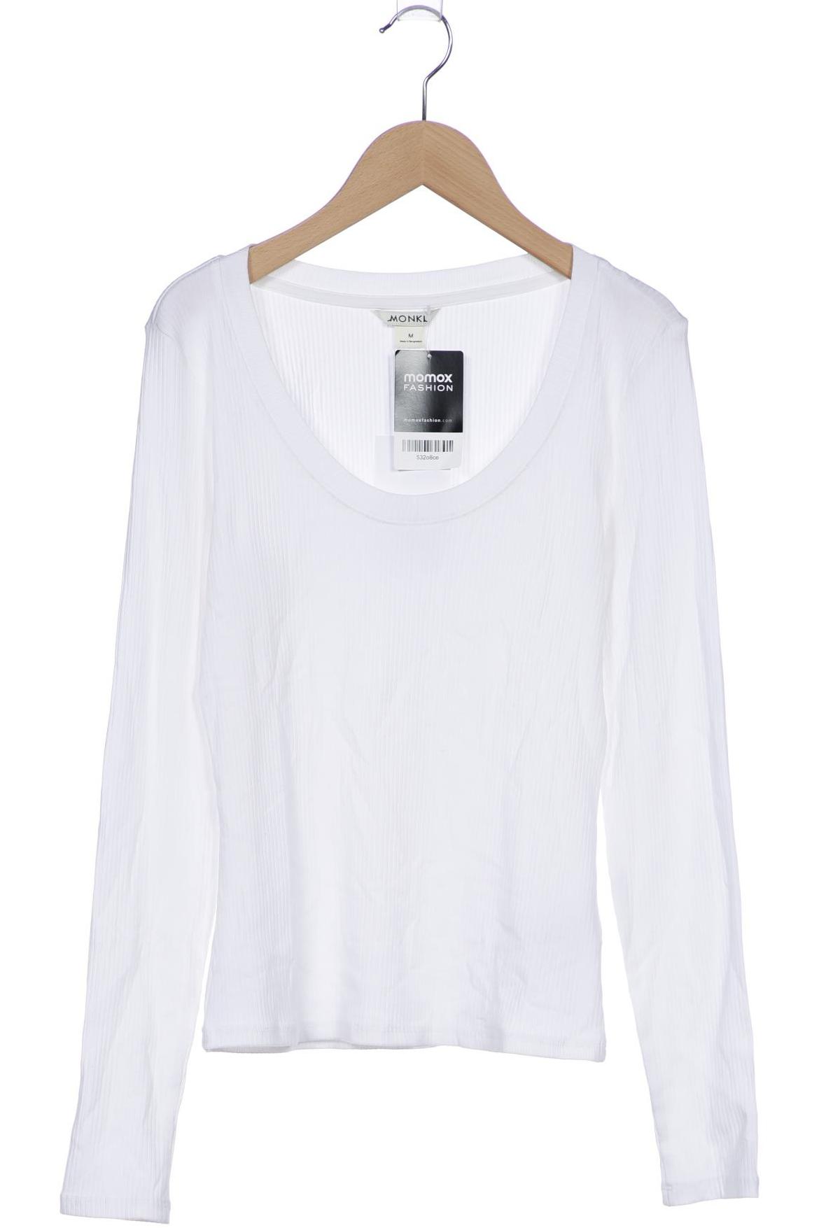 

Monki Damen Langarmshirt, weiß, Gr. 38