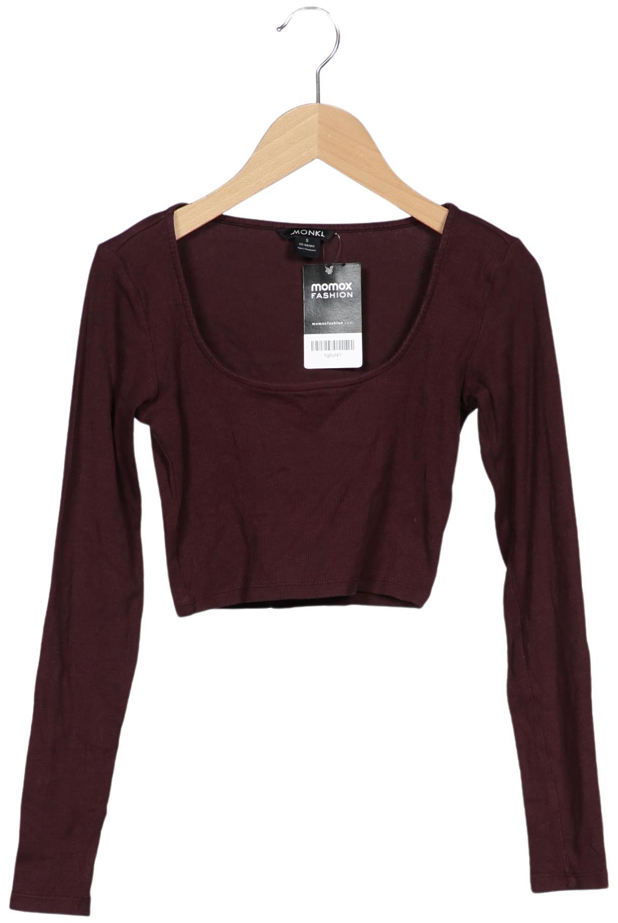 

Monki Damen Langarmshirt, bordeaux, Gr. 36