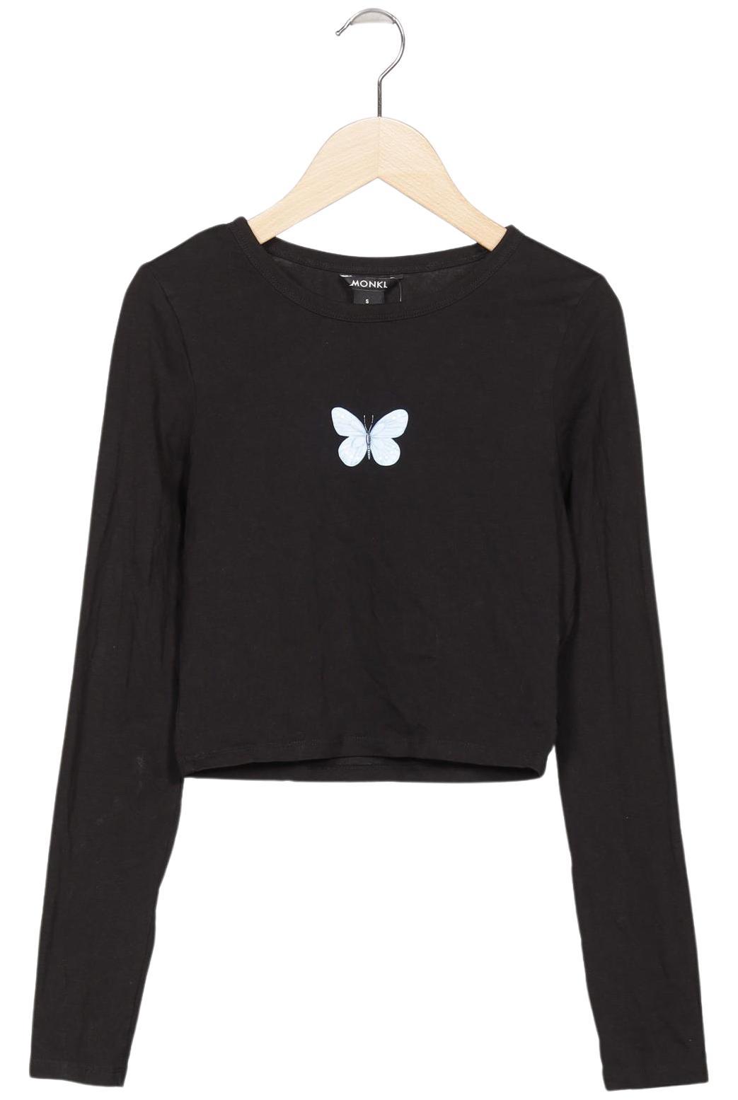 

Monki Damen Langarmshirt, schwarz, Gr. 36