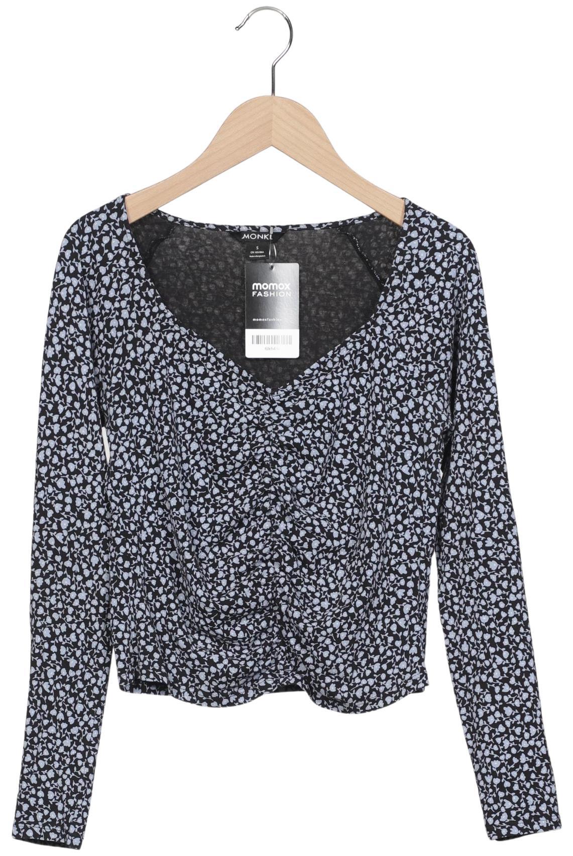 

Monki Damen Langarmshirt, marineblau, Gr. 36