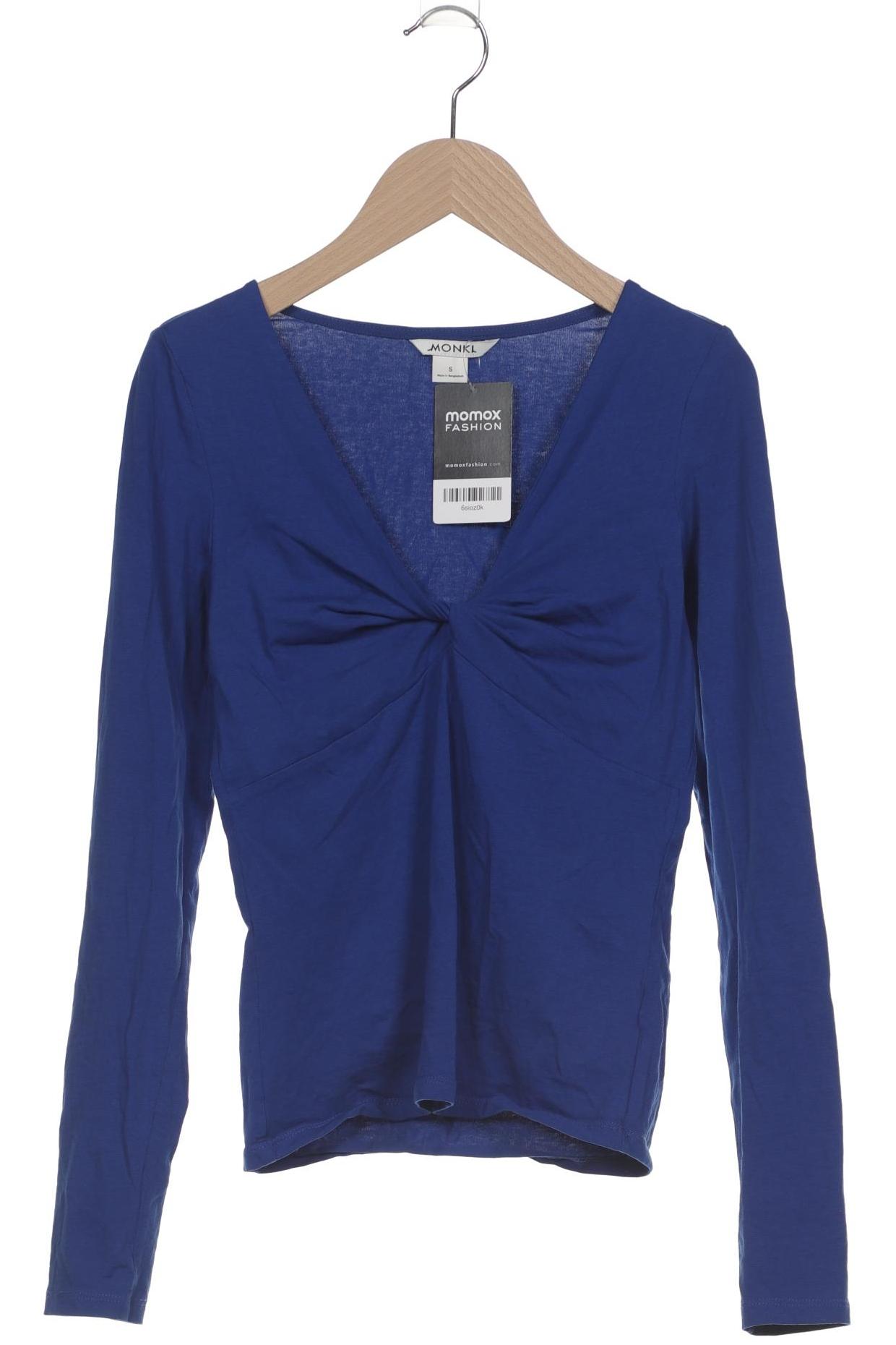 

Monki Damen Langarmshirt, blau, Gr. 36