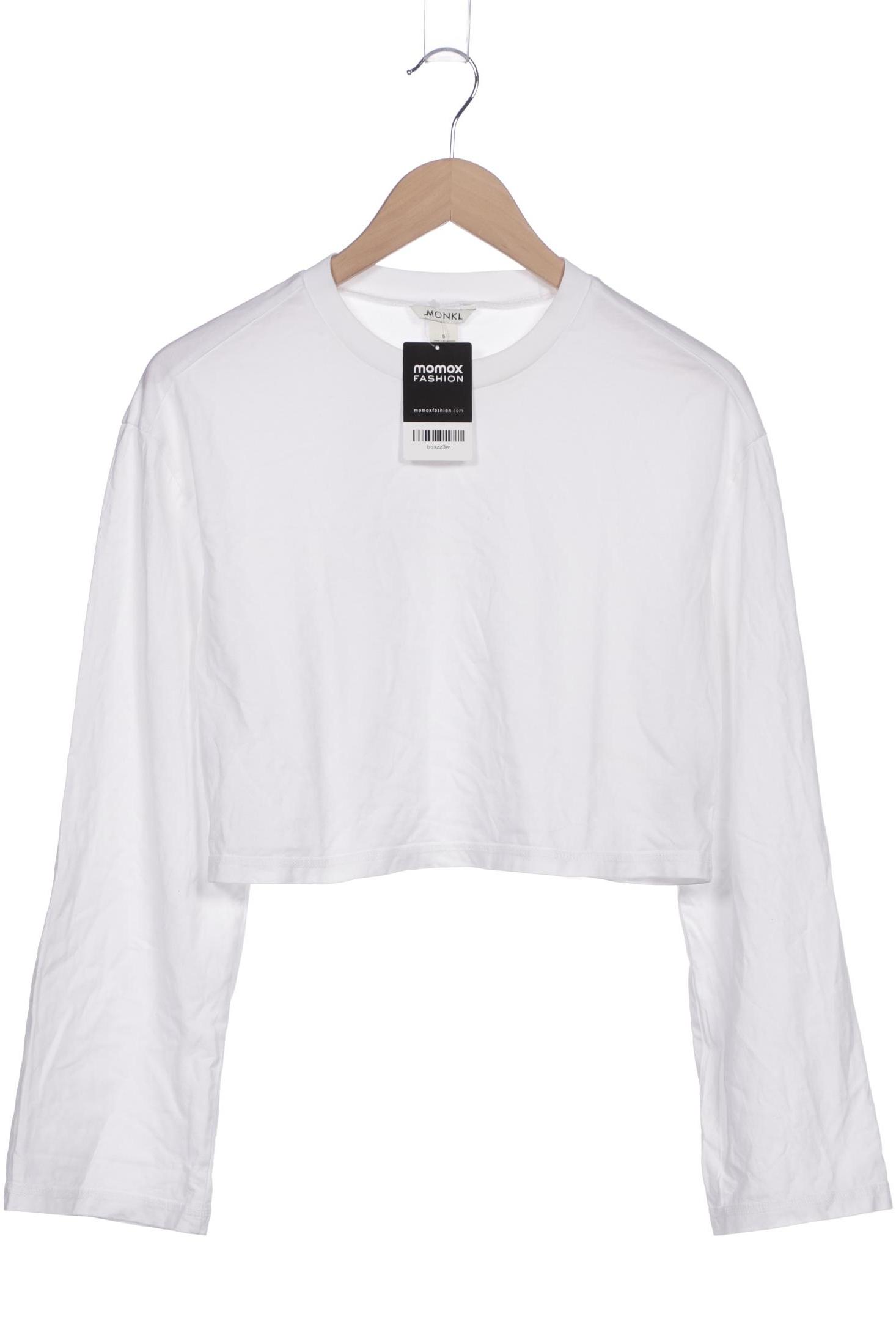 

Monki Damen Langarmshirt, weiß, Gr. 36