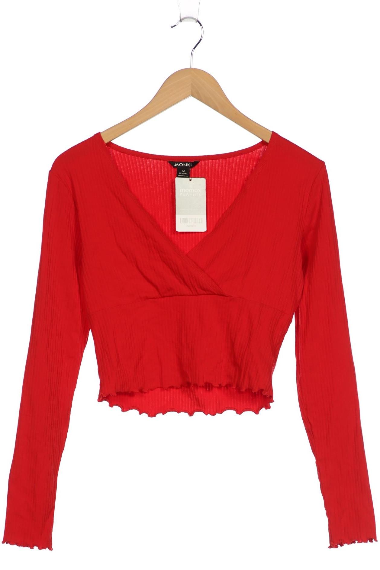 

Monki Damen Langarmshirt, rot, Gr. 38