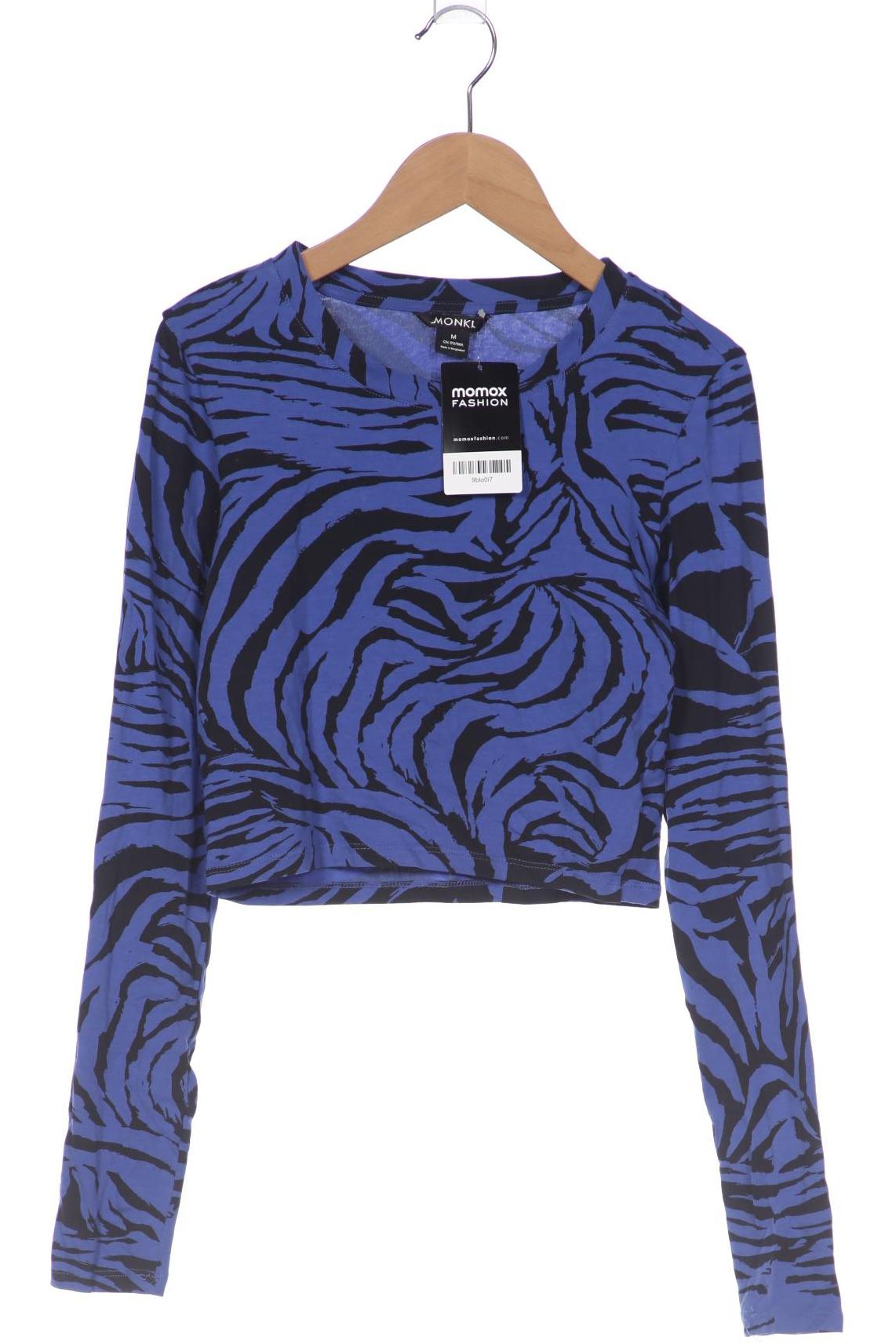 

Monki Damen Langarmshirt, blau, Gr. 38