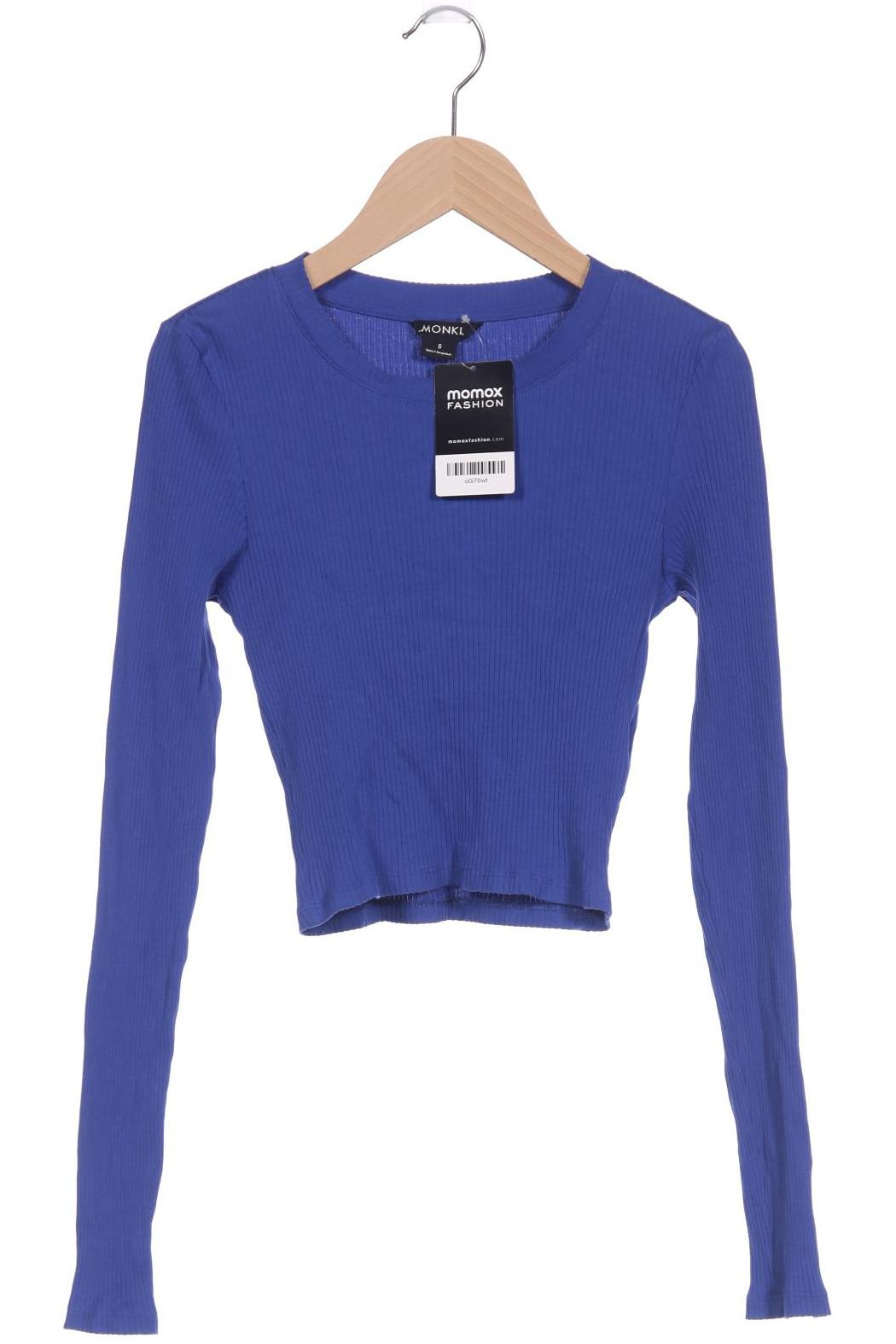 

Monki Damen Langarmshirt, blau, Gr. 36