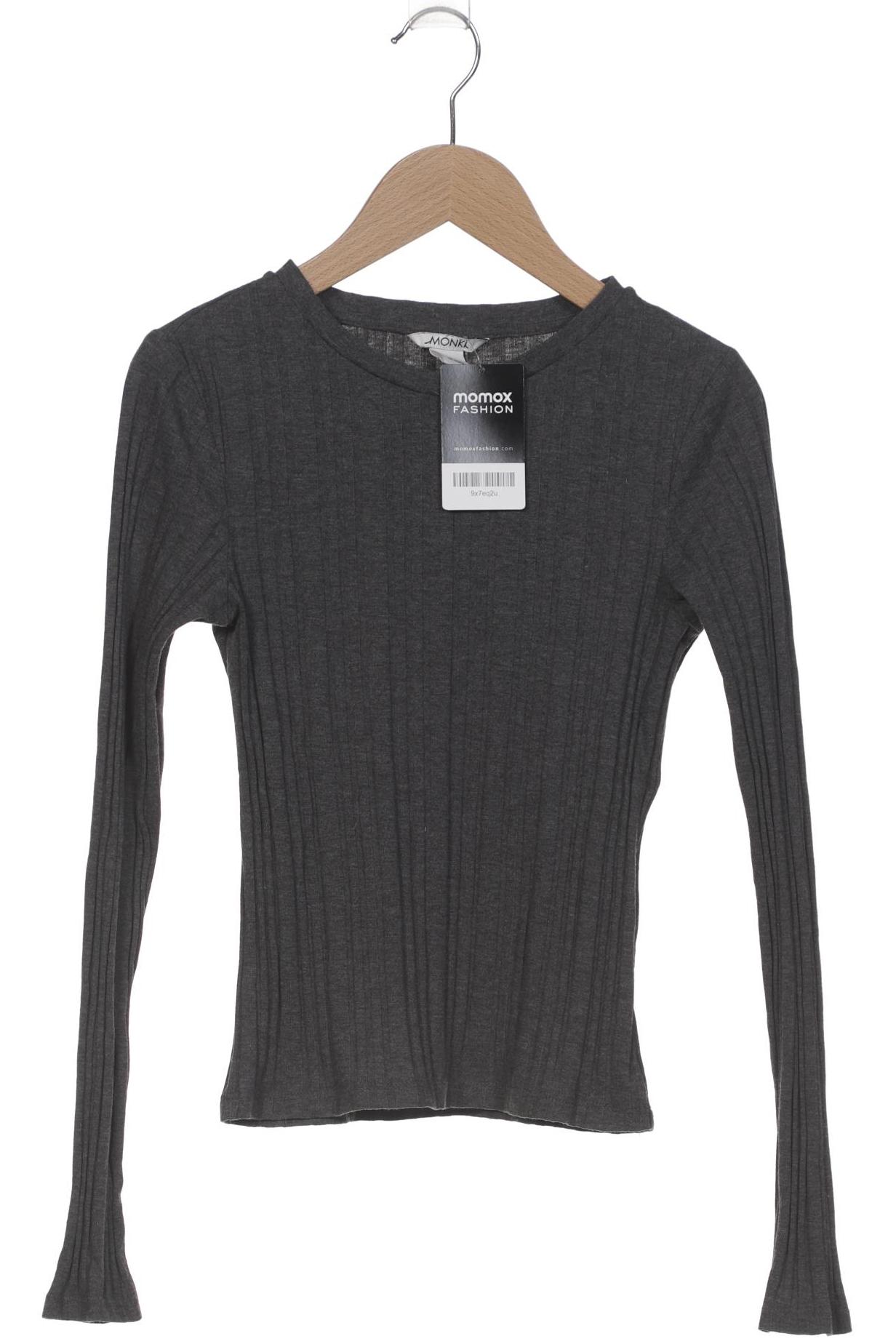 

Monki Damen Langarmshirt, grau, Gr. 34