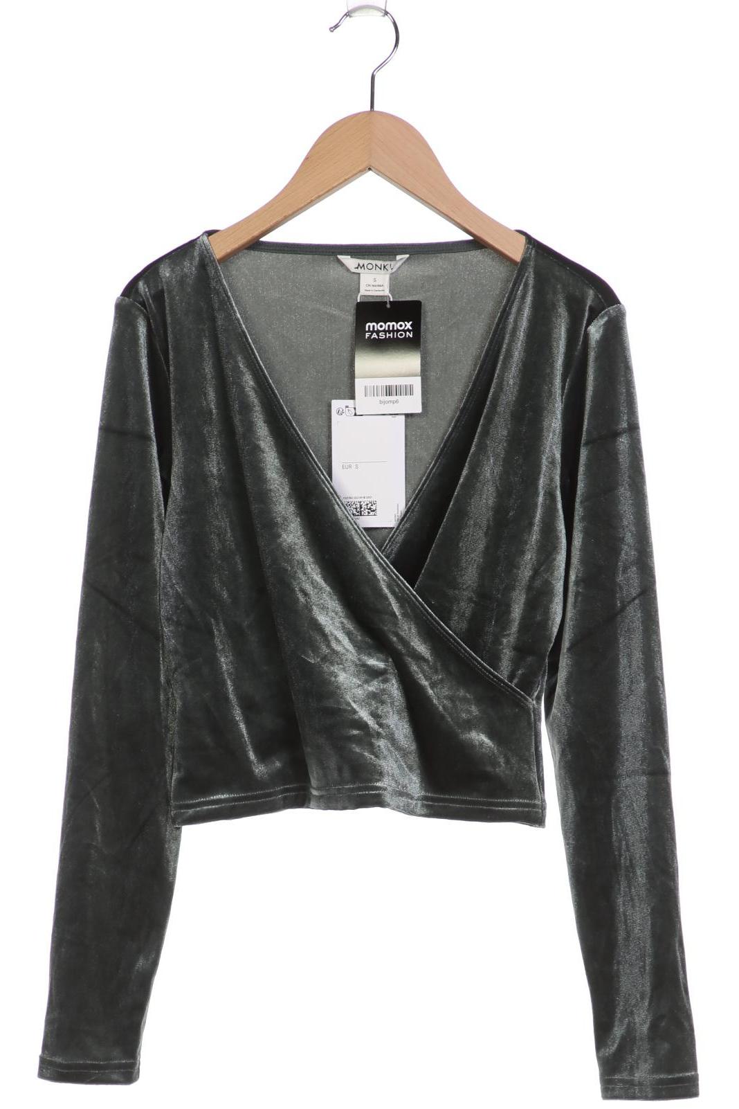 

Monki Damen Langarmshirt, türkis, Gr. 36