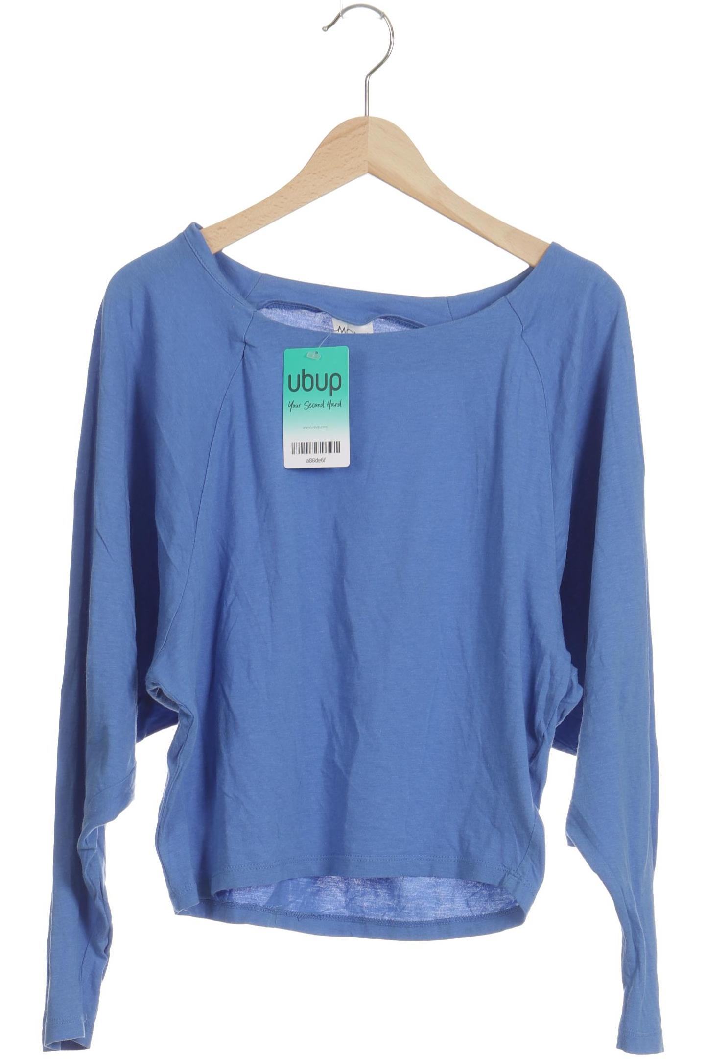 

Monki Damen Langarmshirt, blau, Gr. 36