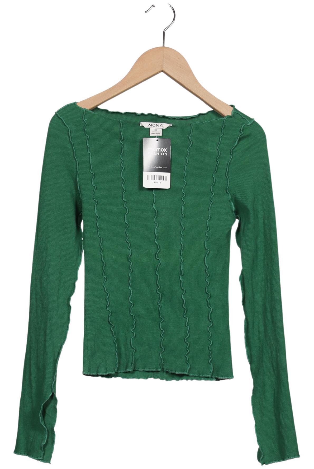 

Monki Damen Langarmshirt, grün, Gr. 34