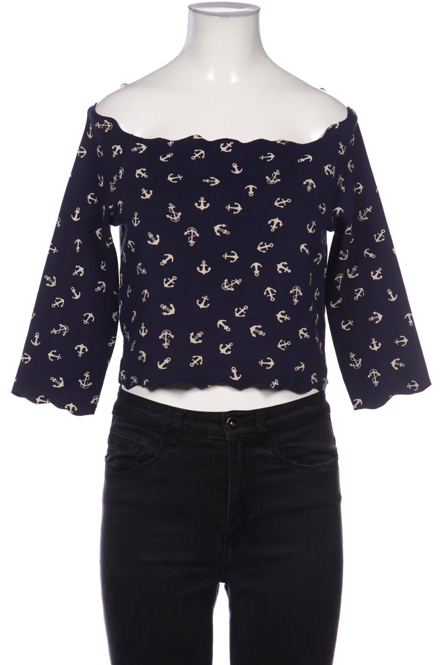 

Monki Damen Langarmshirt, marineblau, Gr. 38