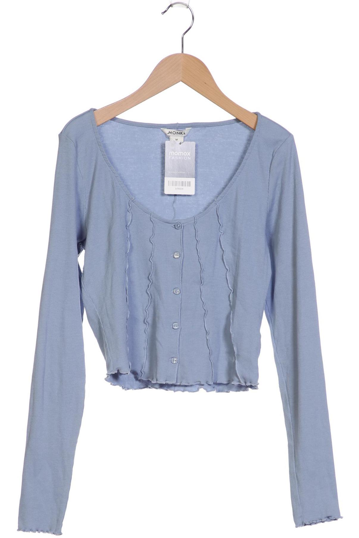 

Monki Damen Langarmshirt, blau, Gr. 38