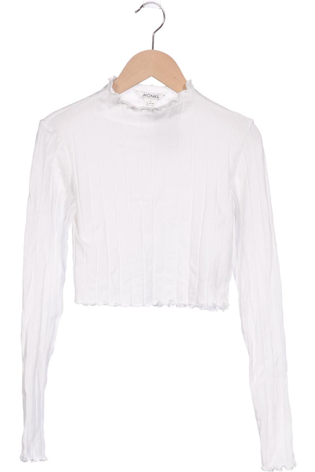 

Monki Damen Langarmshirt, weiß, Gr. 36