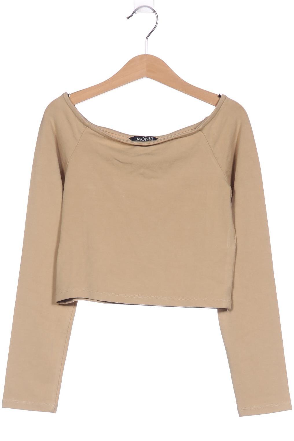 

Monki Damen Langarmshirt, beige, Gr. 34