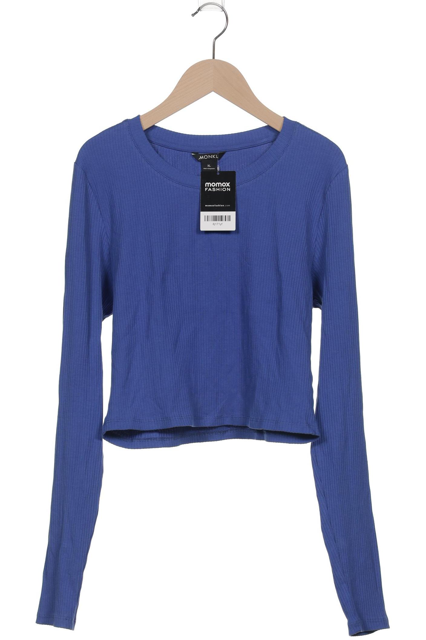 

Monki Damen Langarmshirt, blau, Gr. 44