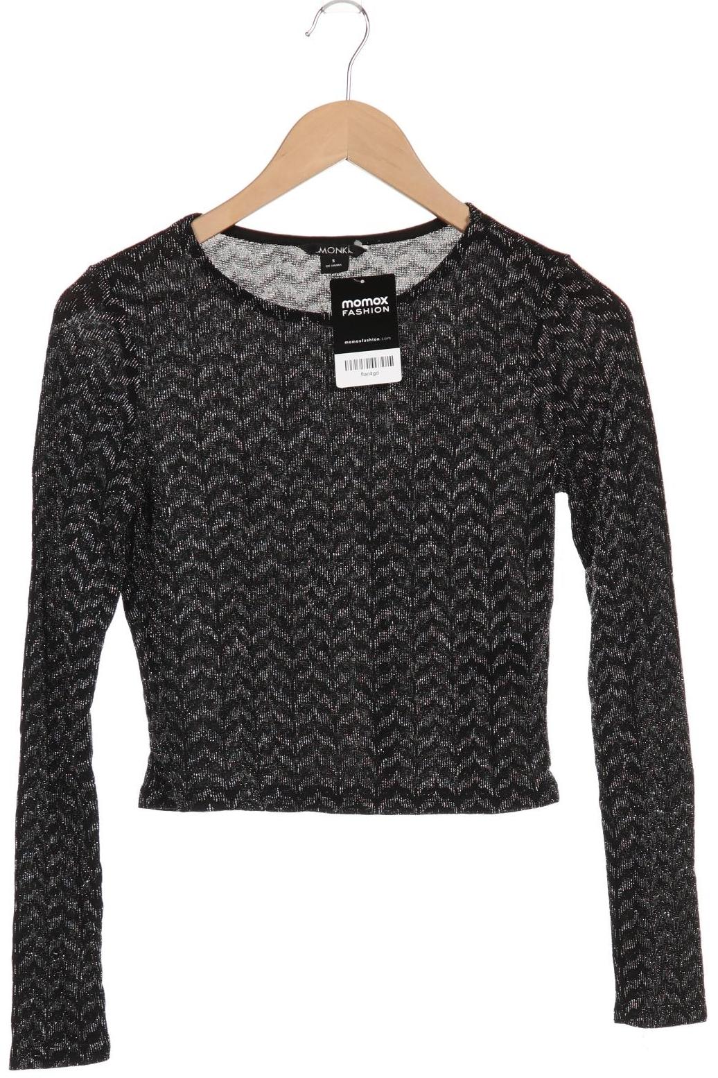 

Monki Damen Langarmshirt, schwarz, Gr. 36