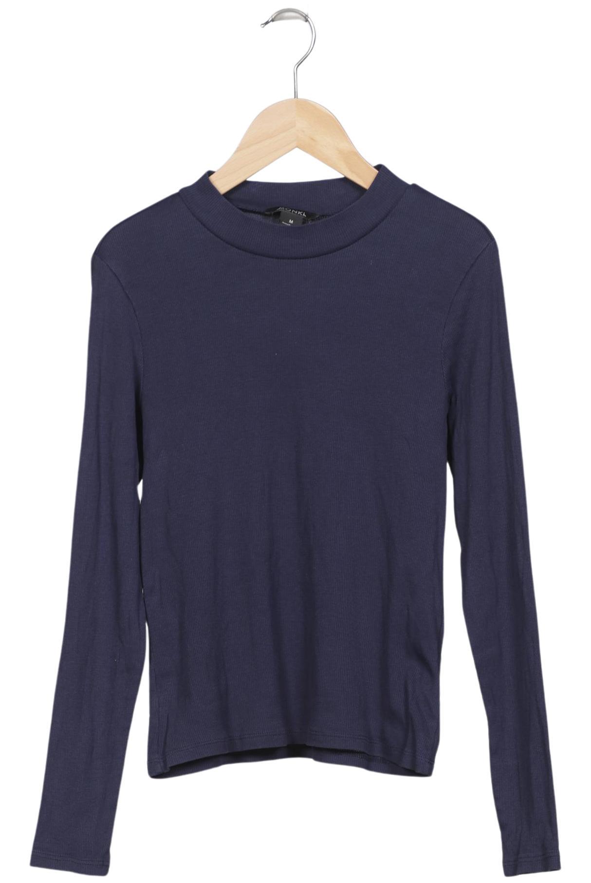 

Monki Damen Langarmshirt, marineblau, Gr. 38