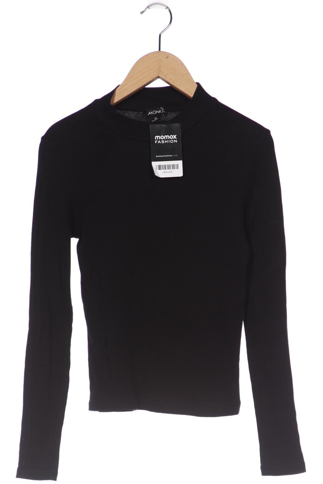 

Monki Damen Langarmshirt, schwarz, Gr. 34