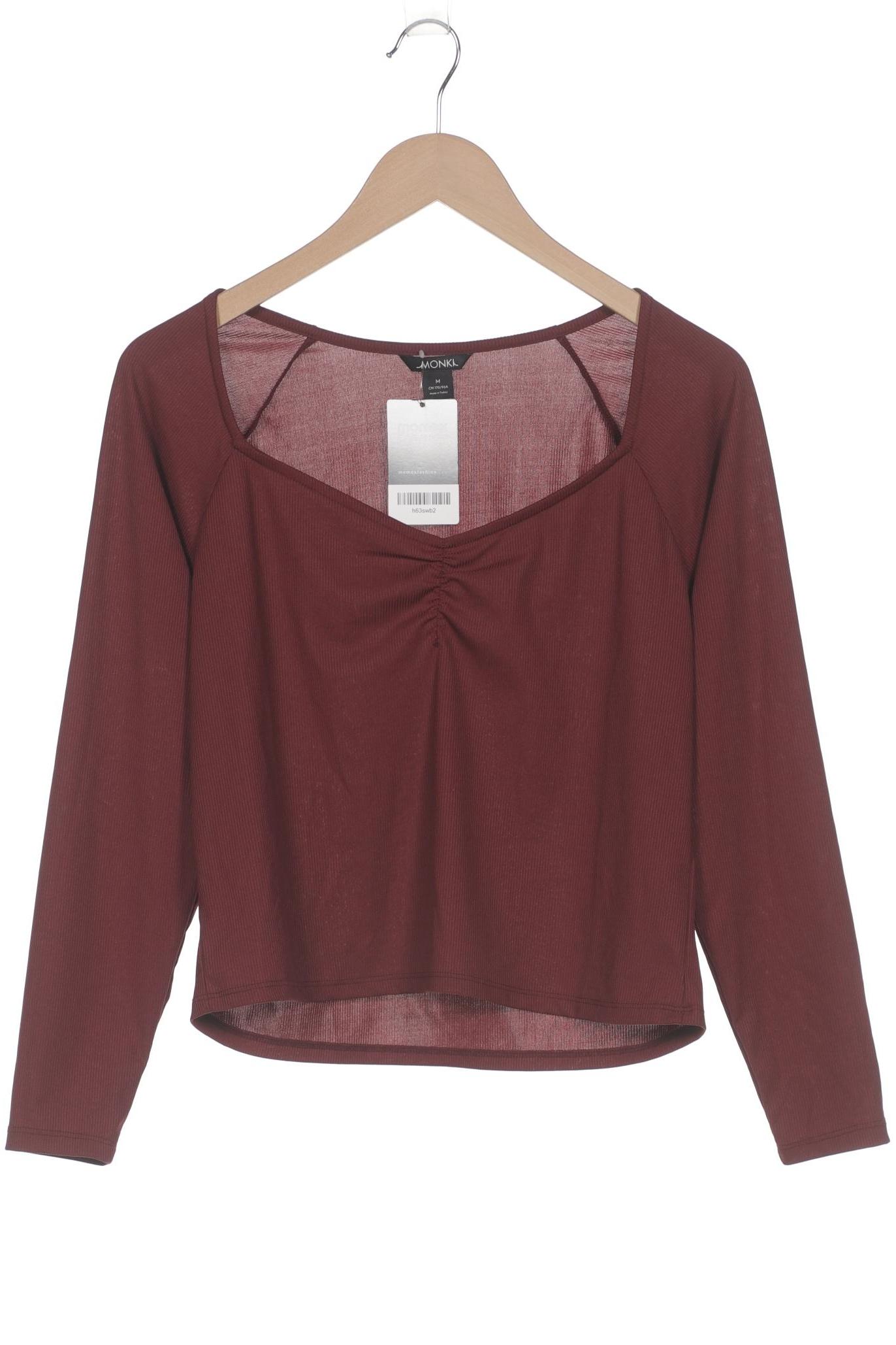 

Monki Damen Langarmshirt, bordeaux, Gr. 38