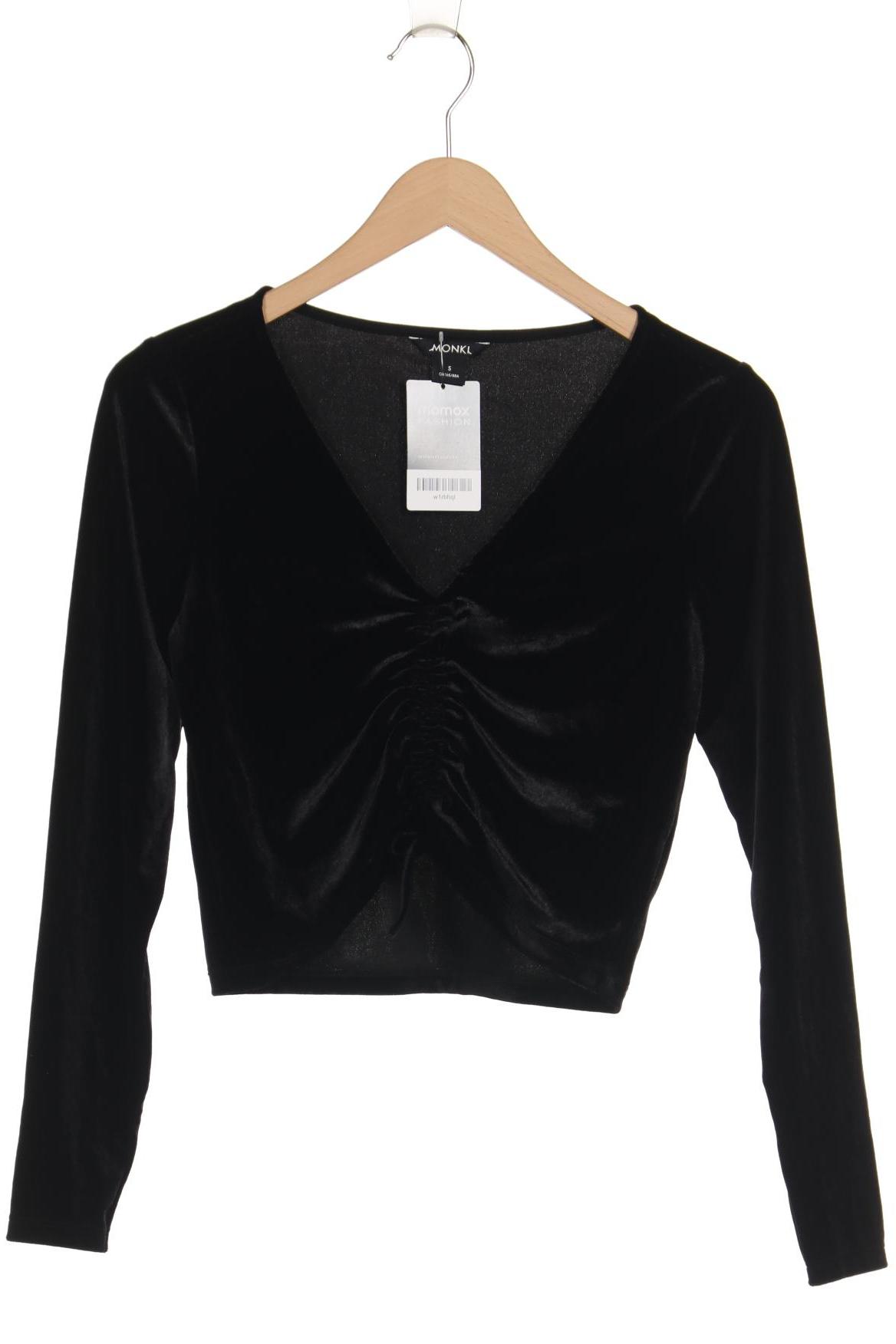 

Monki Damen Langarmshirt, schwarz, Gr. 36
