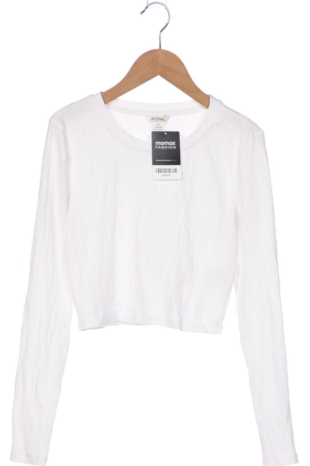 

Monki Damen Langarmshirt, weiß, Gr. 38