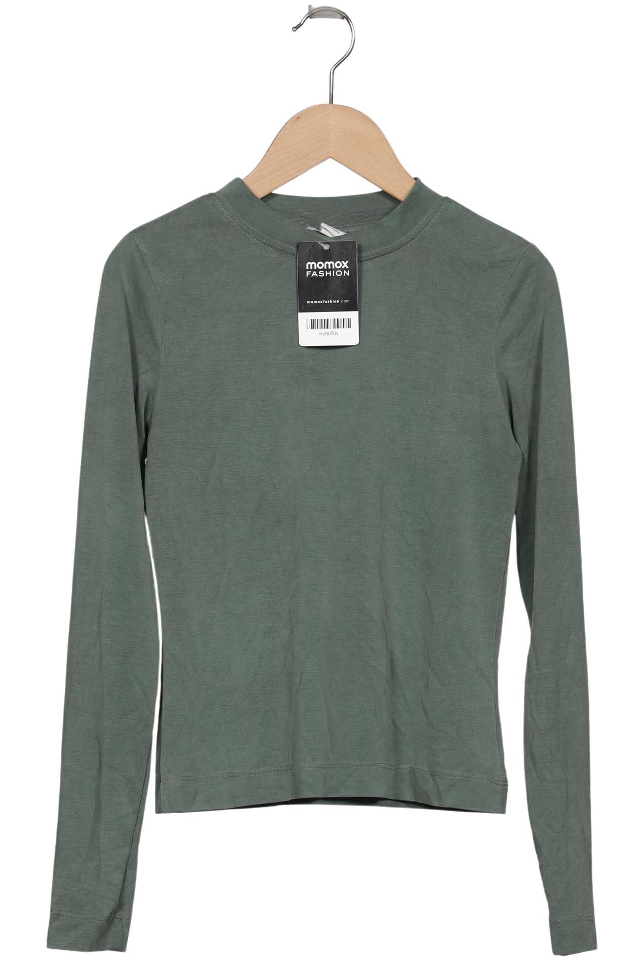 

Monki Damen Langarmshirt, grün, Gr. 34
