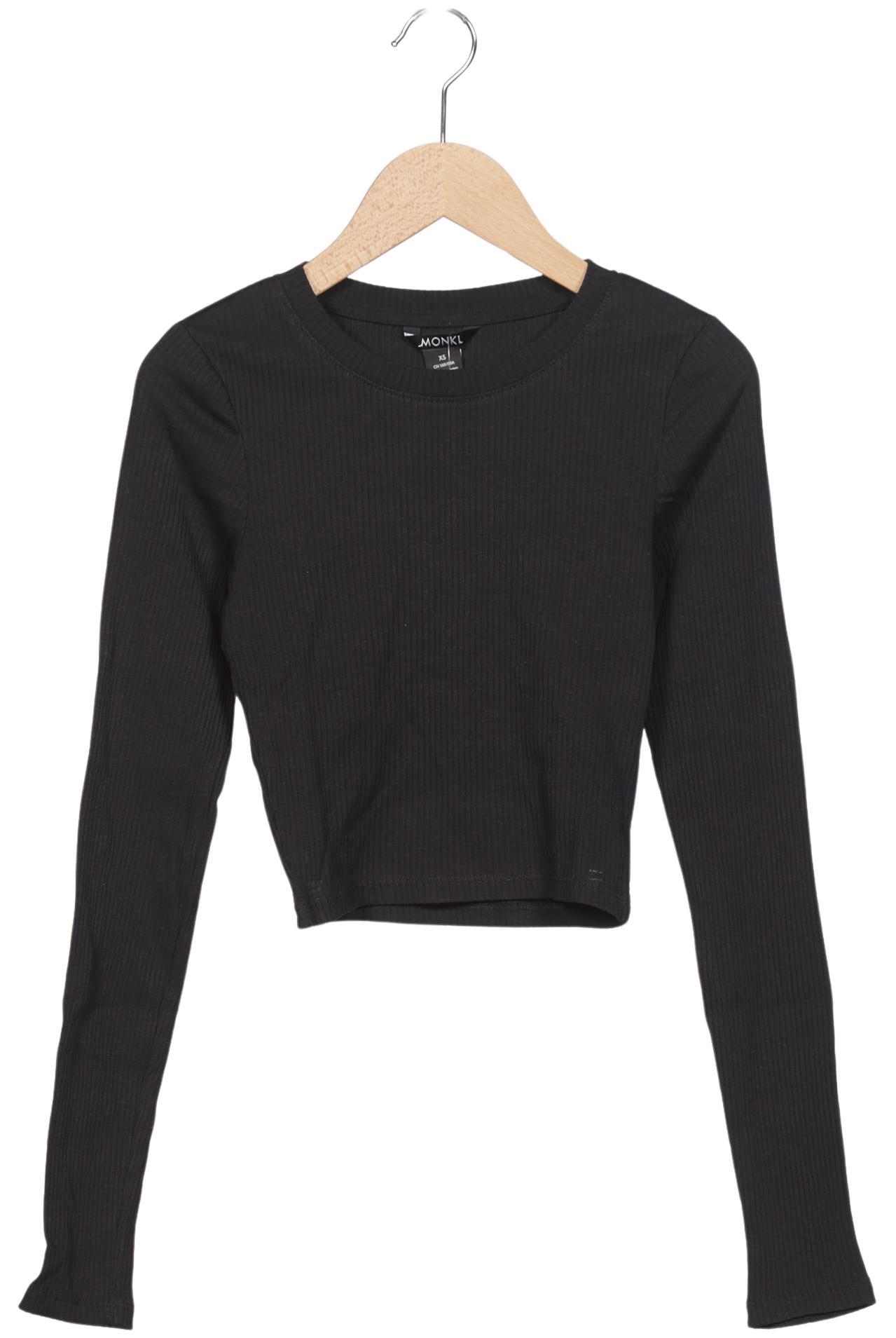 

Monki Damen Langarmshirt, schwarz, Gr. 34