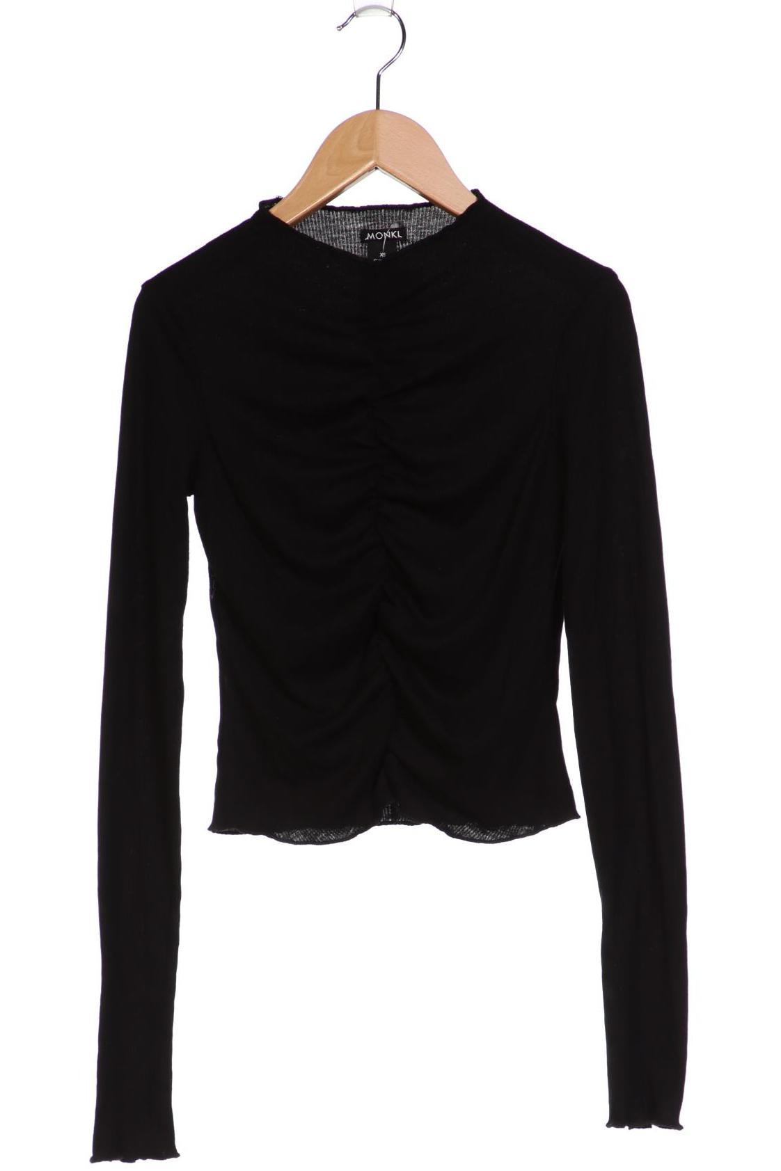 

Monki Damen Langarmshirt, schwarz, Gr. 34