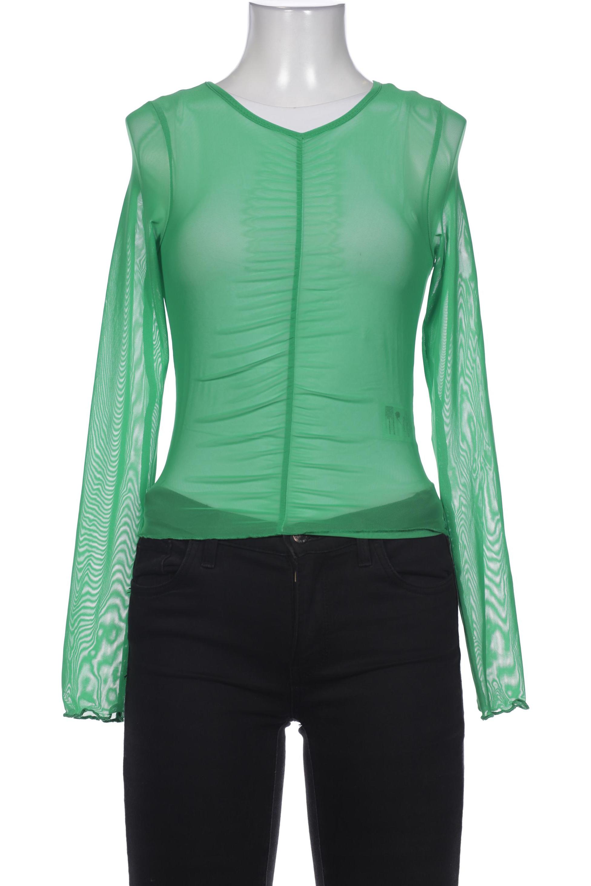 

Monki Damen Langarmshirt, grün, Gr. 34