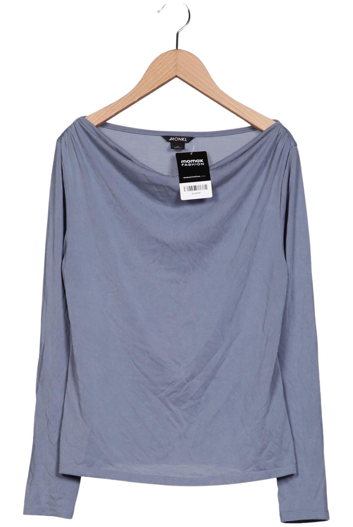 

Monki Damen Langarmshirt, blau, Gr. 38