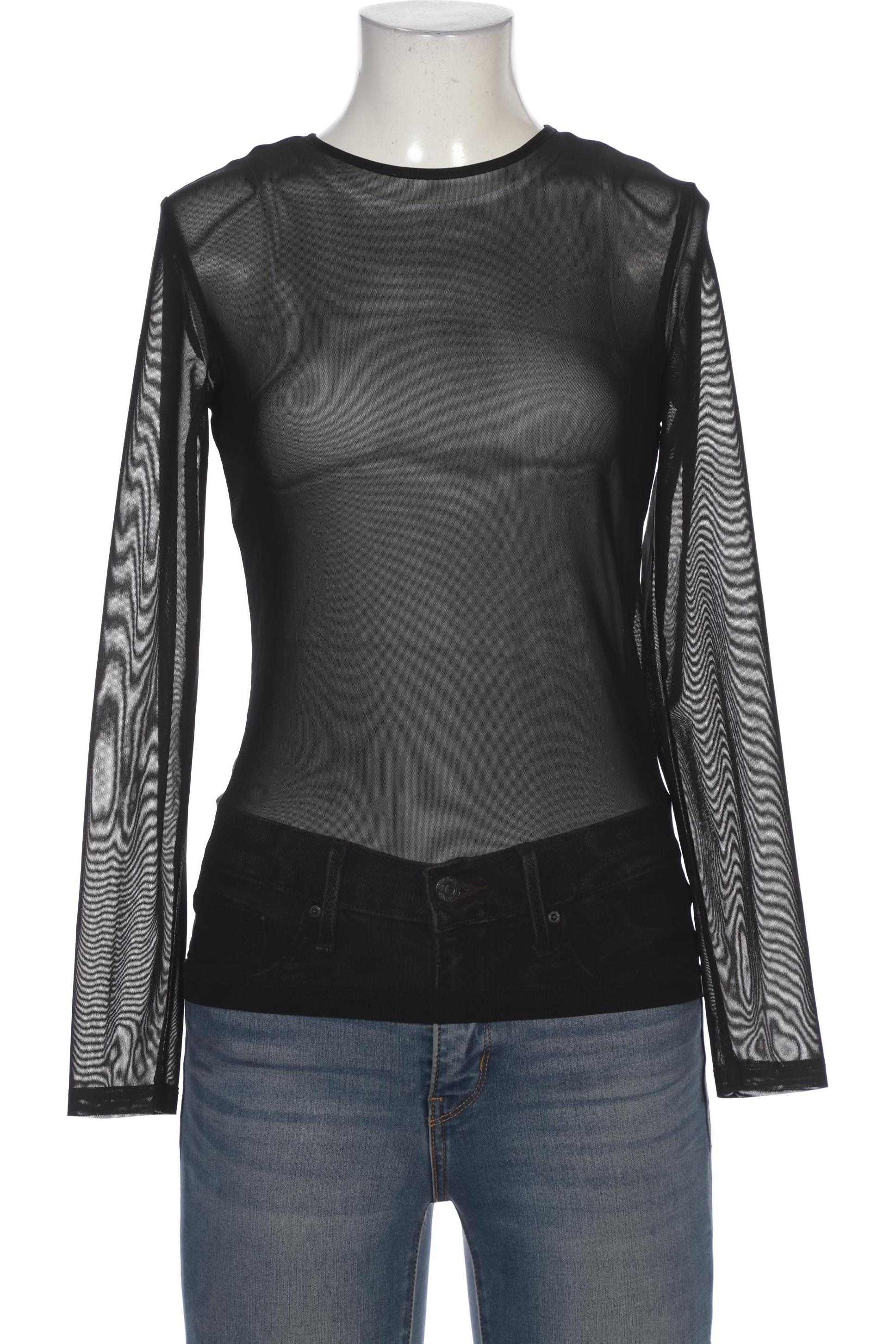 

Monki Damen Langarmshirt, schwarz, Gr. 36