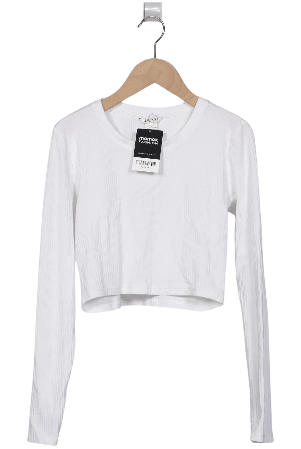 

Monki Damen Langarmshirt, weiß, Gr. 38
