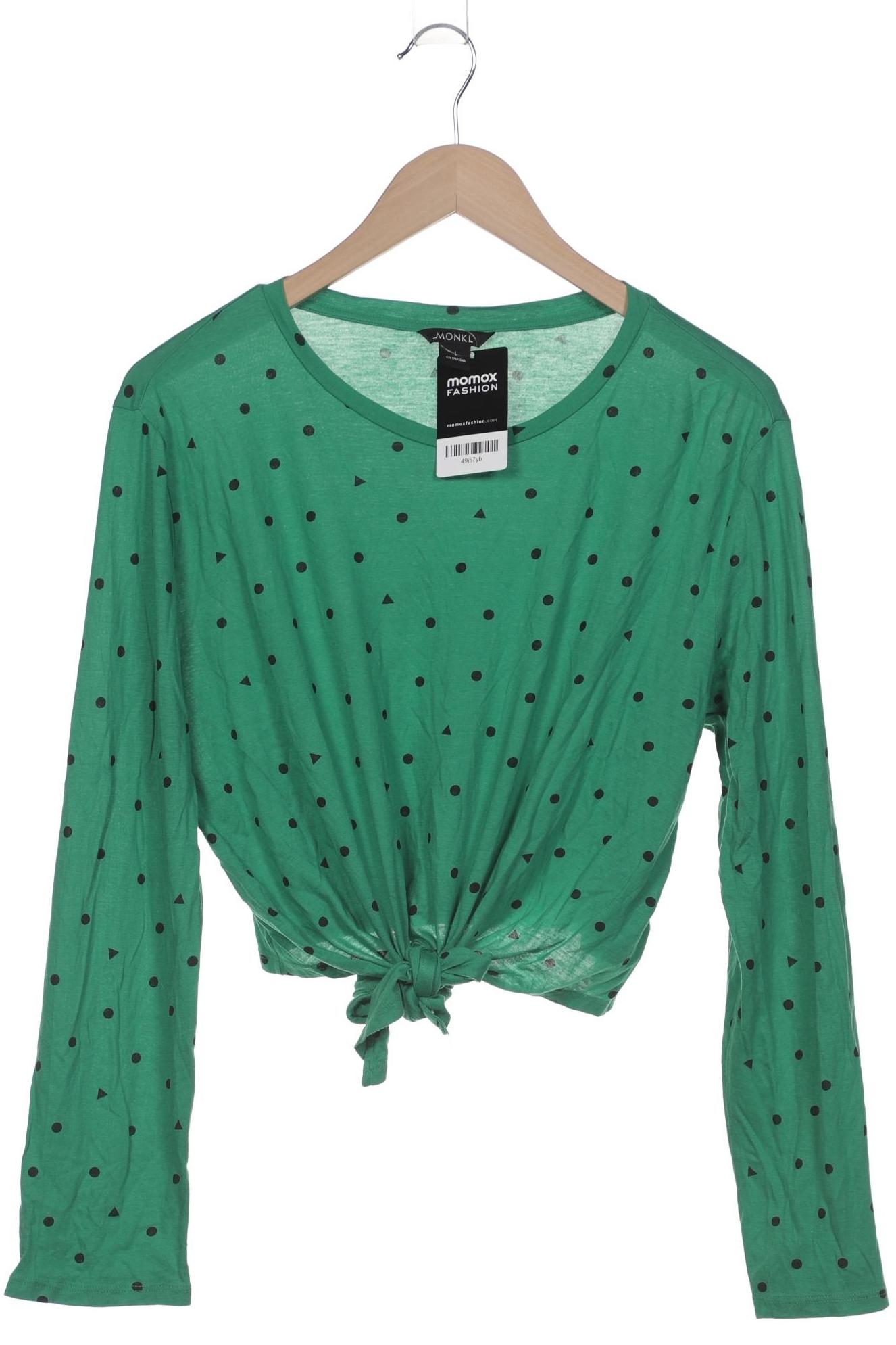 

Monki Damen Langarmshirt, grün, Gr. 42