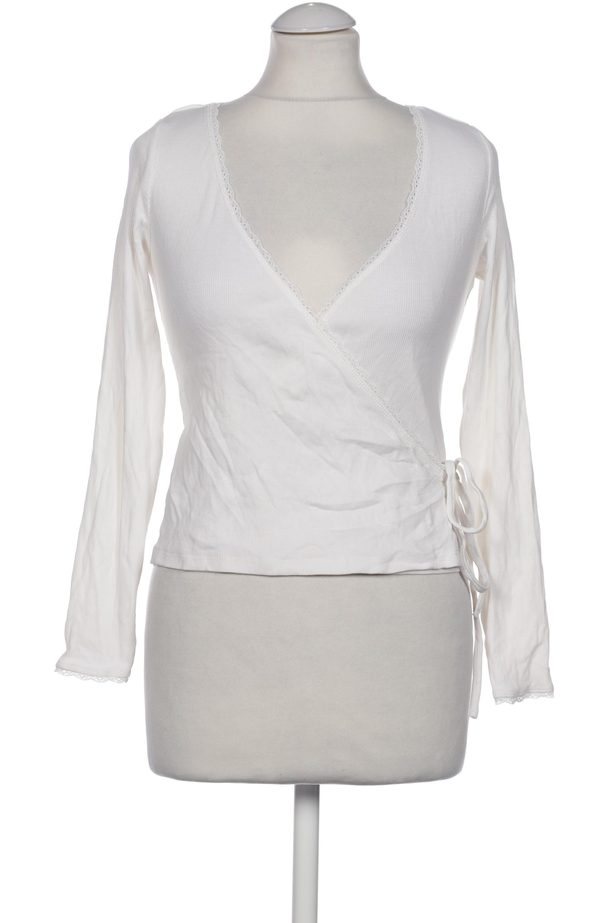 

Monki Damen Langarmshirt, weiß, Gr. 36