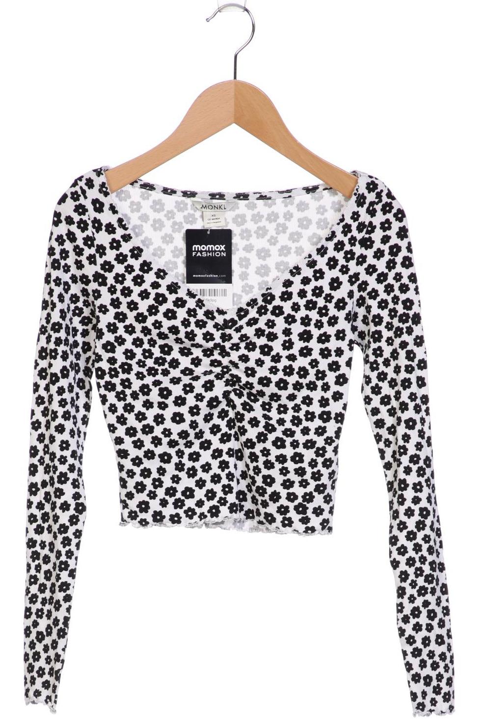 

Monki Damen Langarmshirt, weiß, Gr. 34