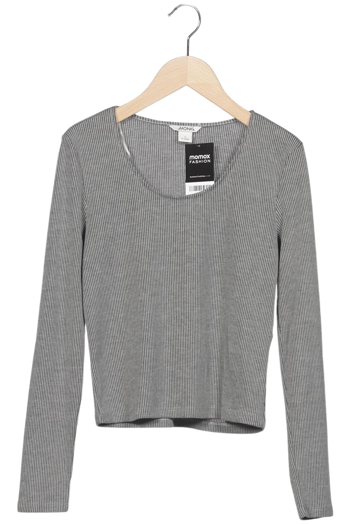 

Monki Damen Langarmshirt, grau, Gr. 36