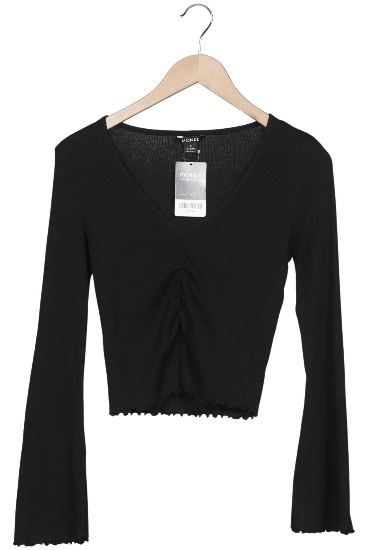 

Monki Damen Langarmshirt, schwarz, Gr. 36
