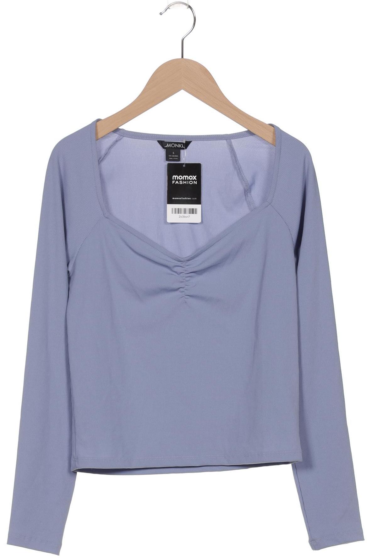 

Monki Damen Langarmshirt, blau, Gr. 36