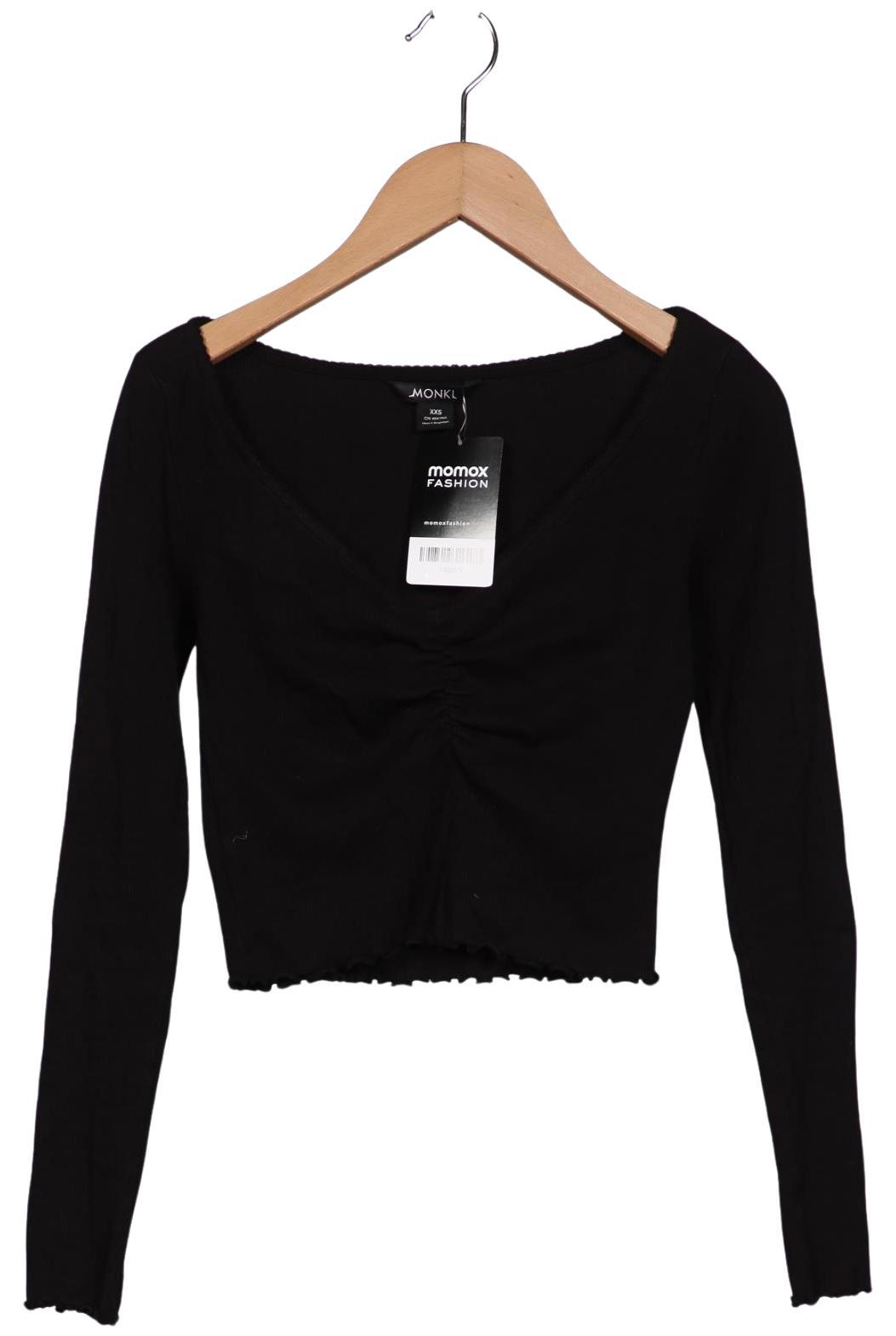 

Monki Damen Langarmshirt, schwarz, Gr. 32