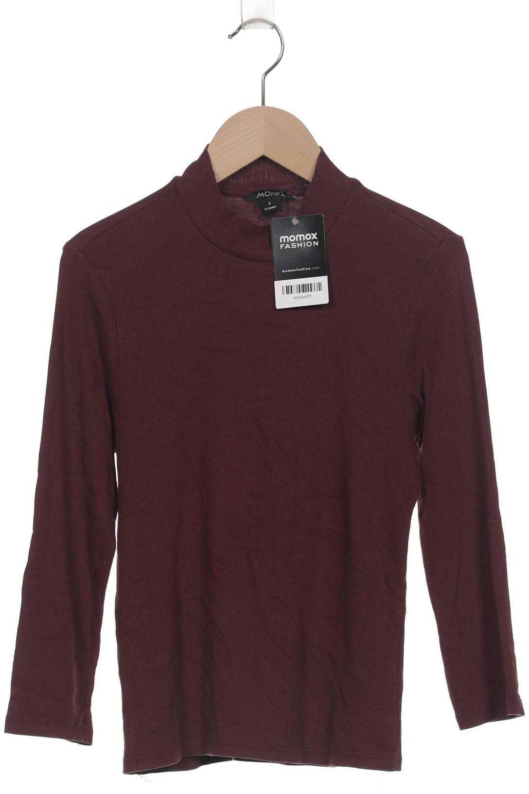 

Monki Damen Langarmshirt, bordeaux, Gr. 36