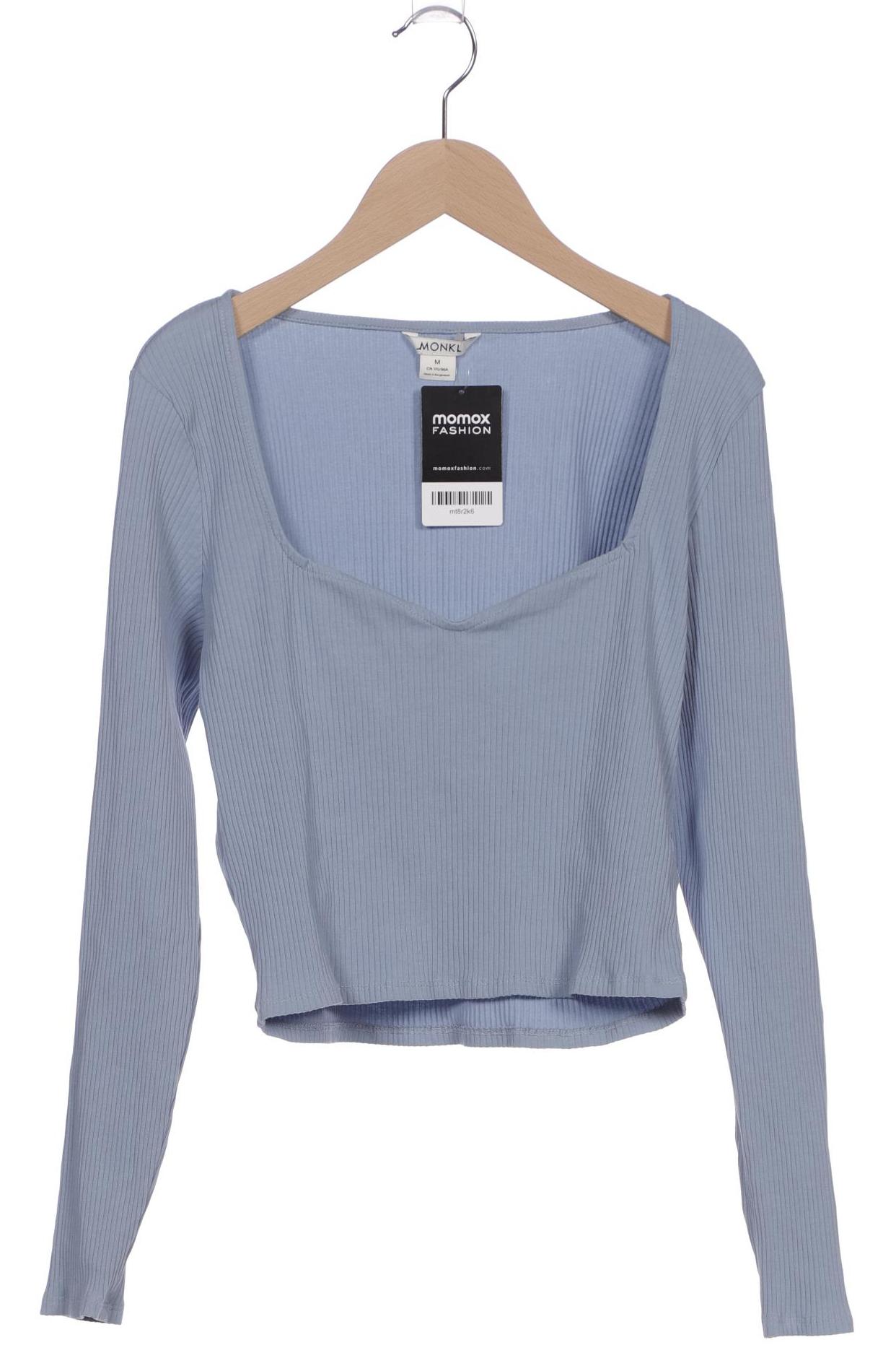 

Monki Damen Langarmshirt, blau, Gr. 38