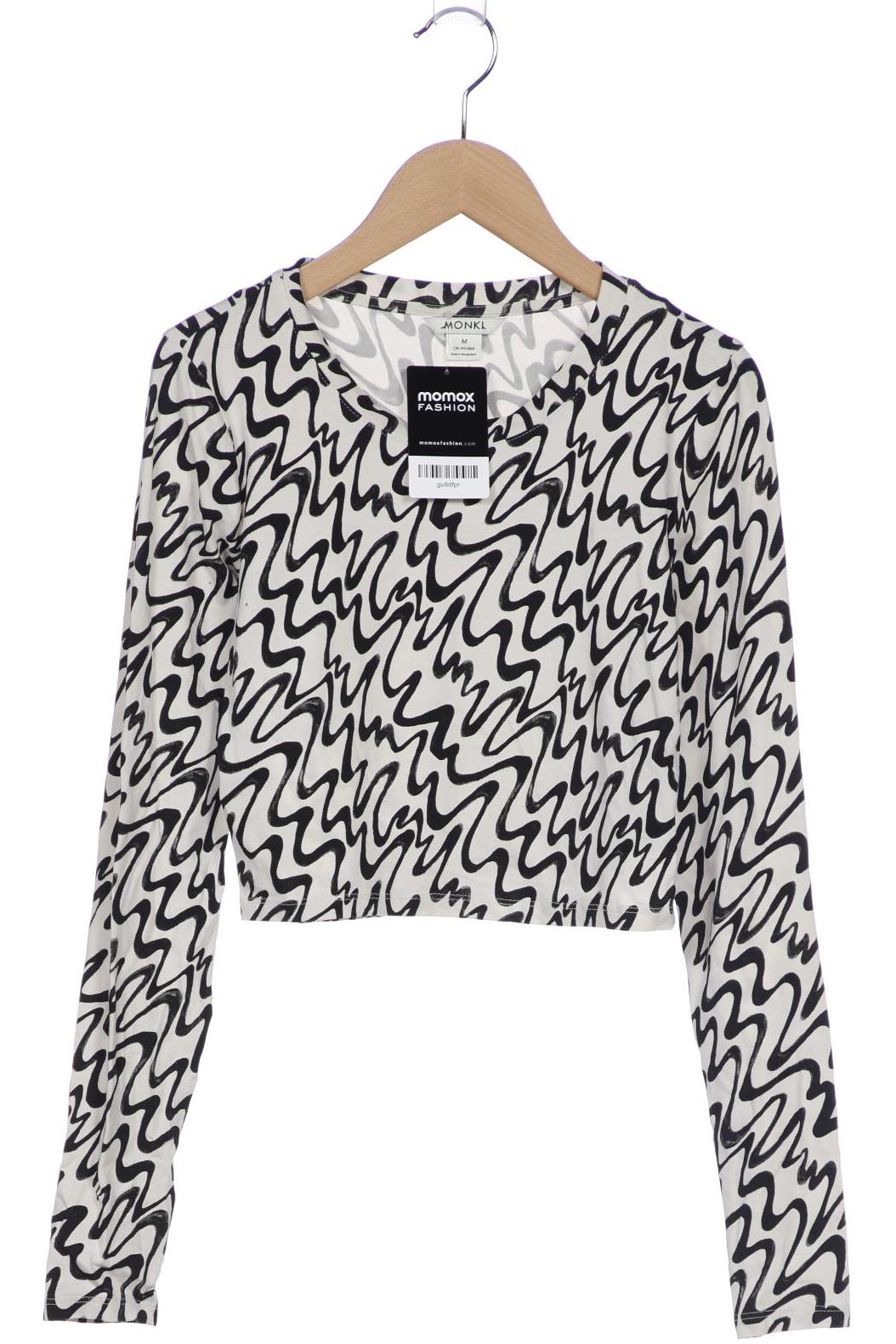 

Monki Damen Langarmshirt, weiß, Gr. 38