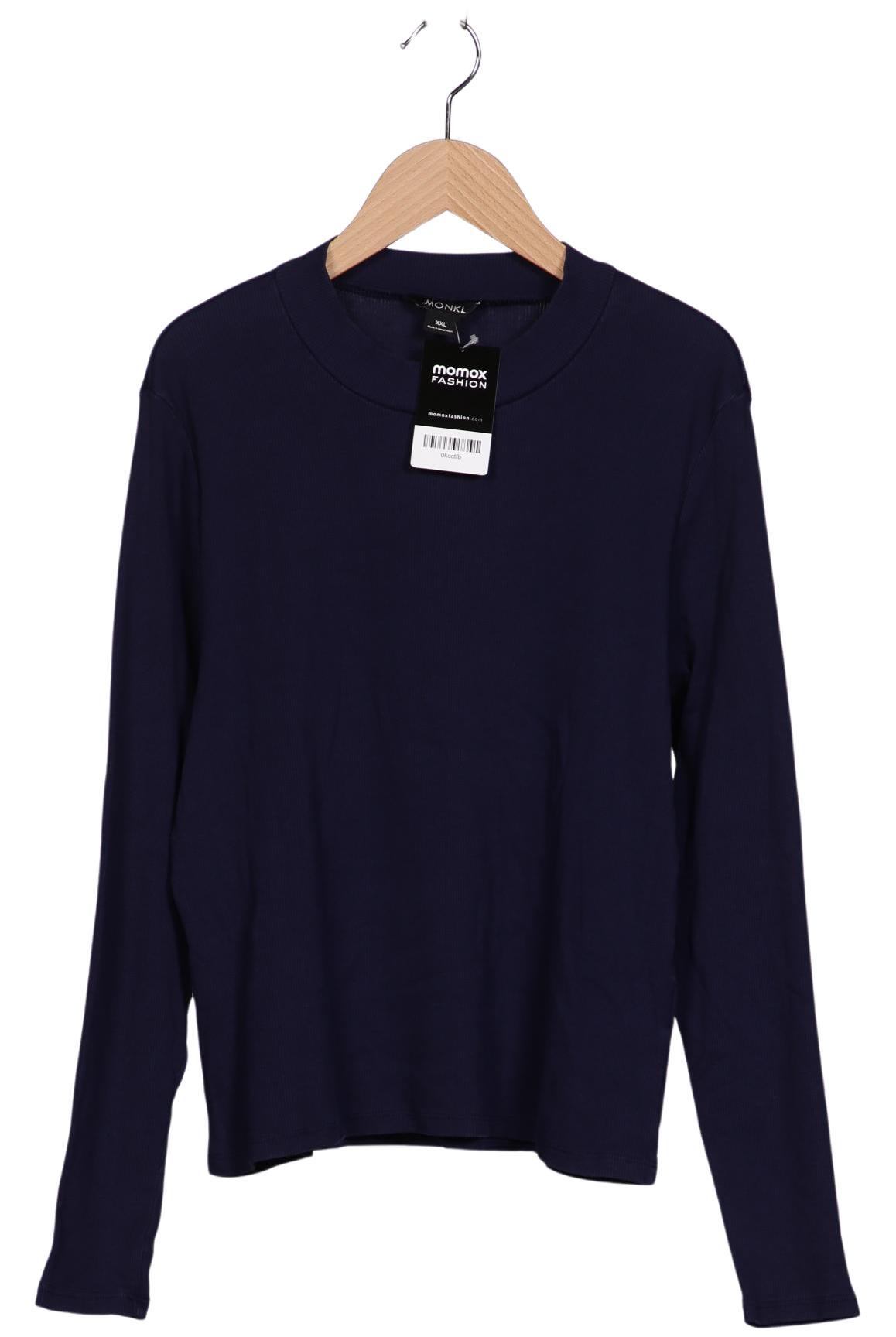 

Monki Damen Langarmshirt, marineblau, Gr. 46