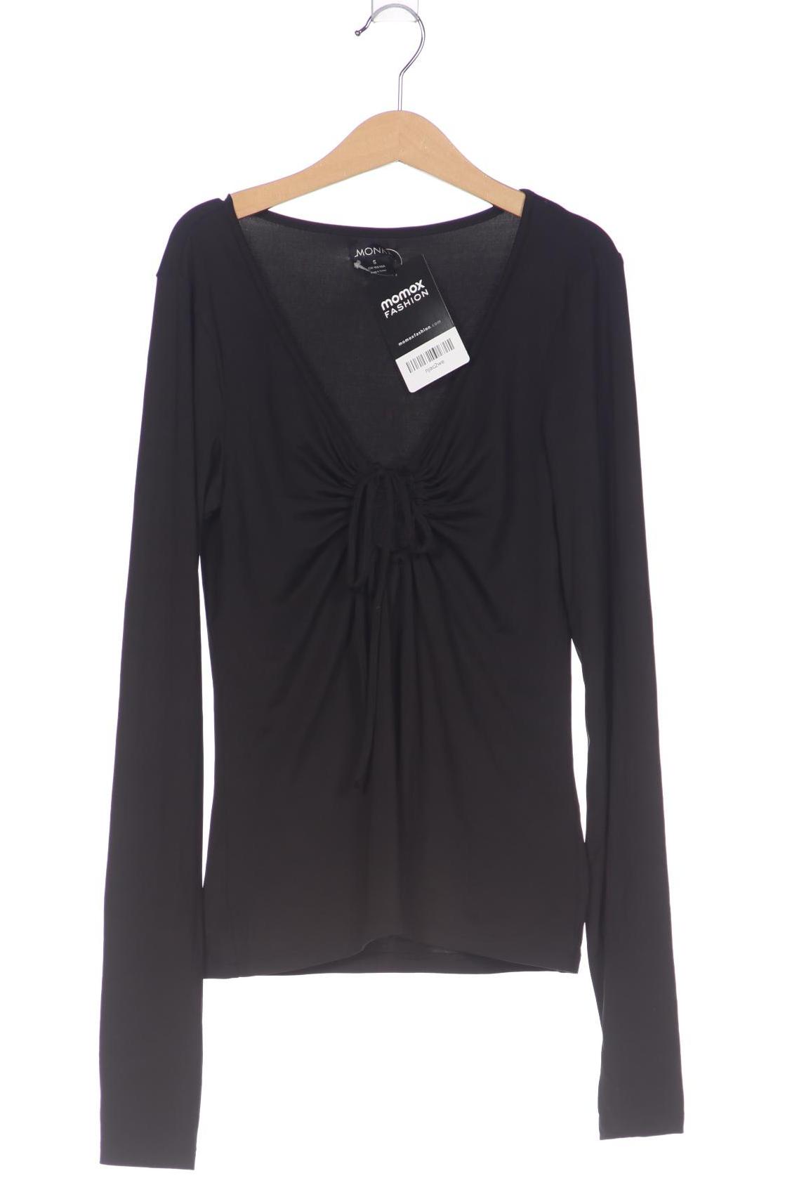 

Monki Damen Langarmshirt, schwarz, Gr. 36