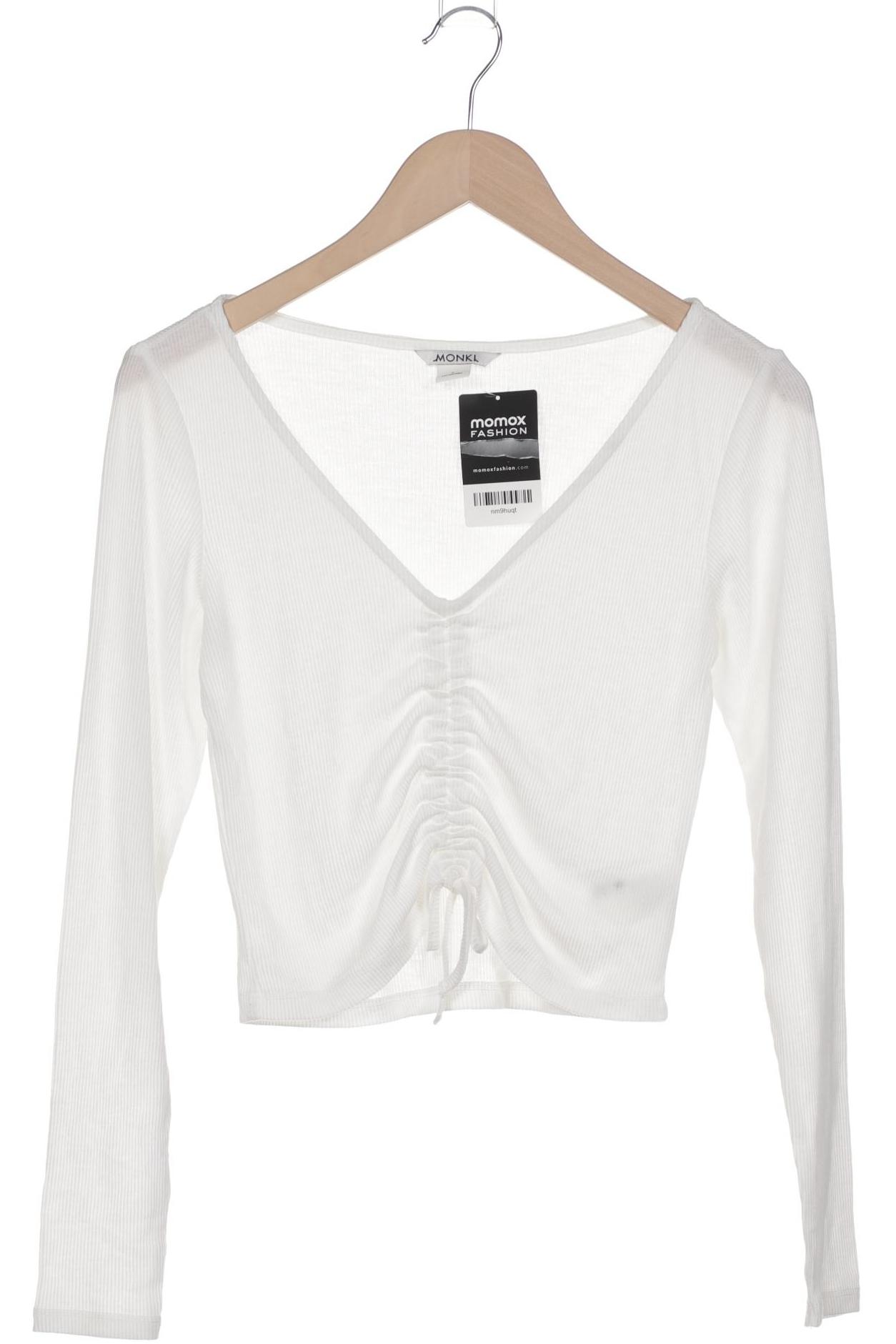 

Monki Damen Langarmshirt, weiß, Gr. 36