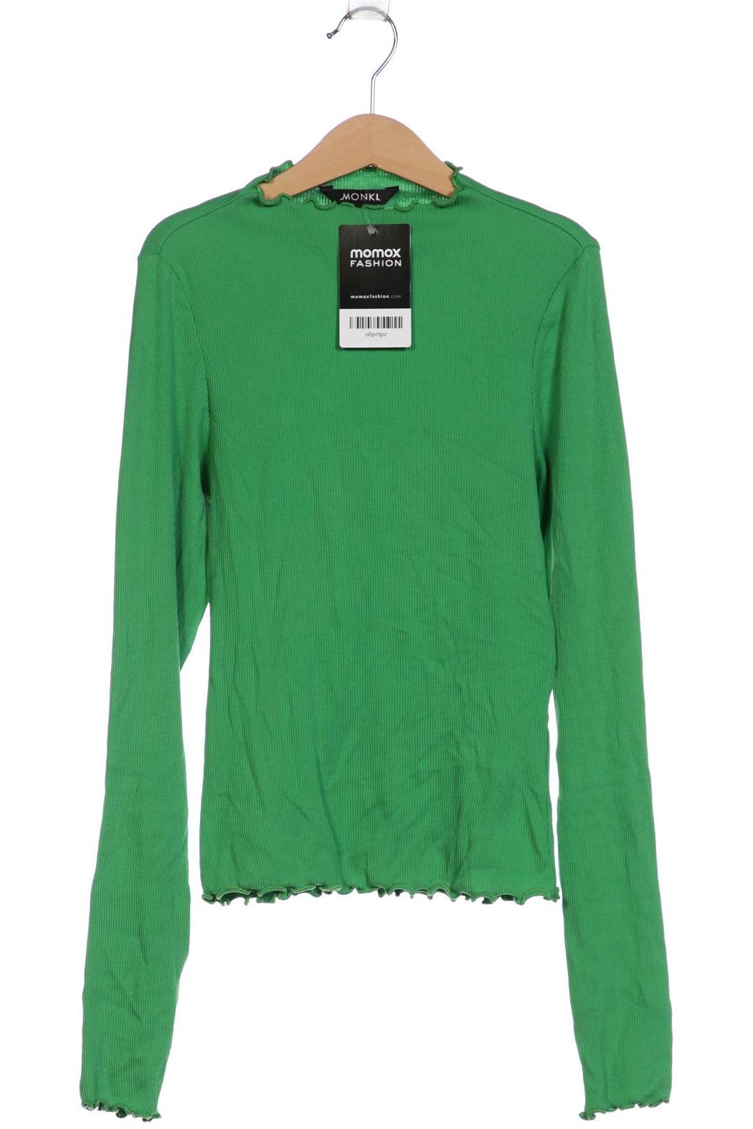 

Monki Damen Langarmshirt, grün, Gr. 34