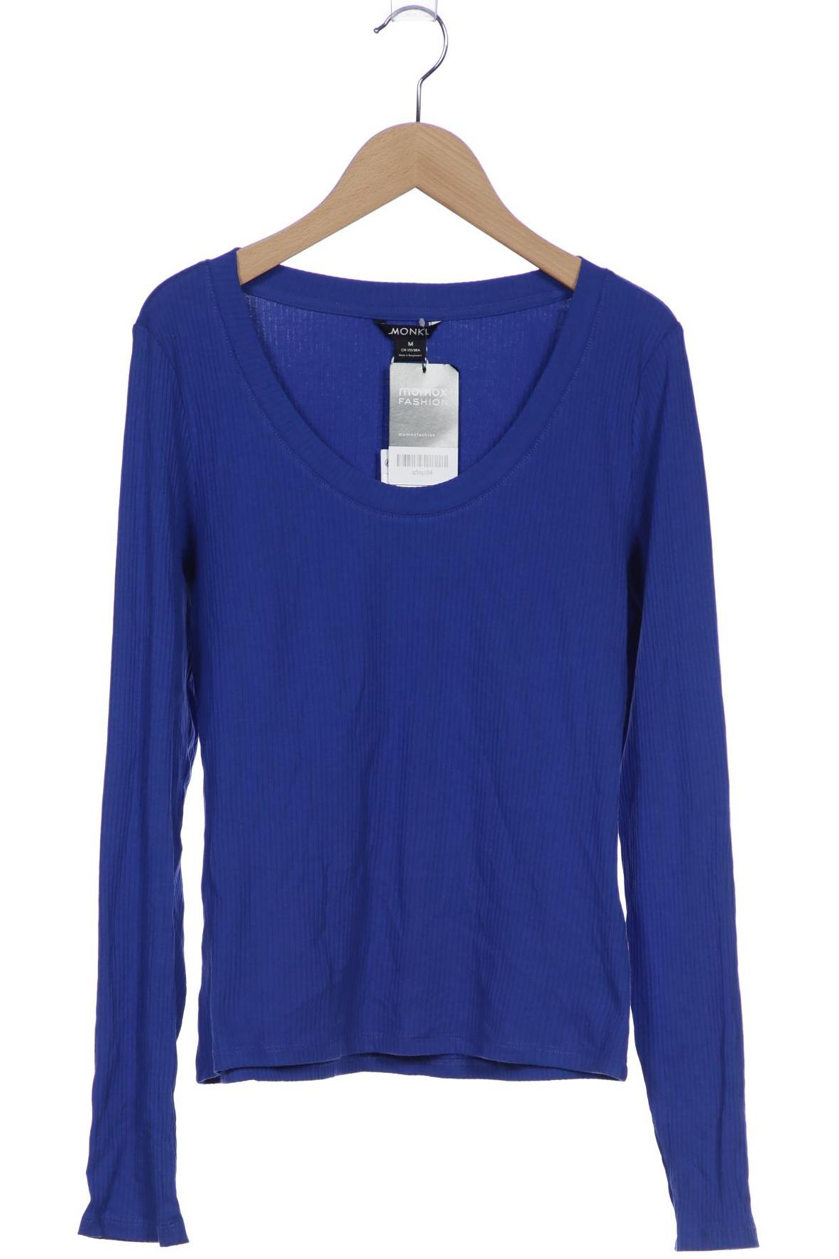 

Monki Damen Langarmshirt, blau, Gr. 38