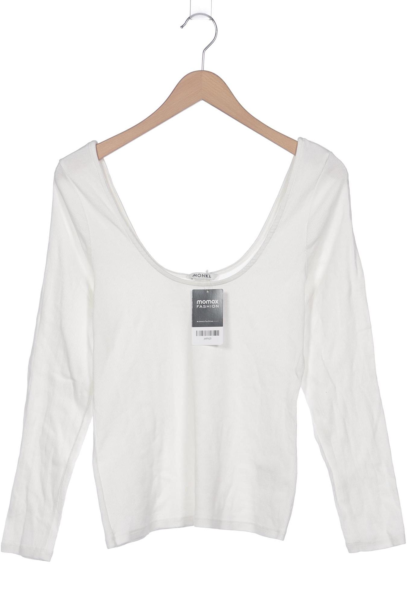 

Monki Damen Langarmshirt, weiß, Gr. 42